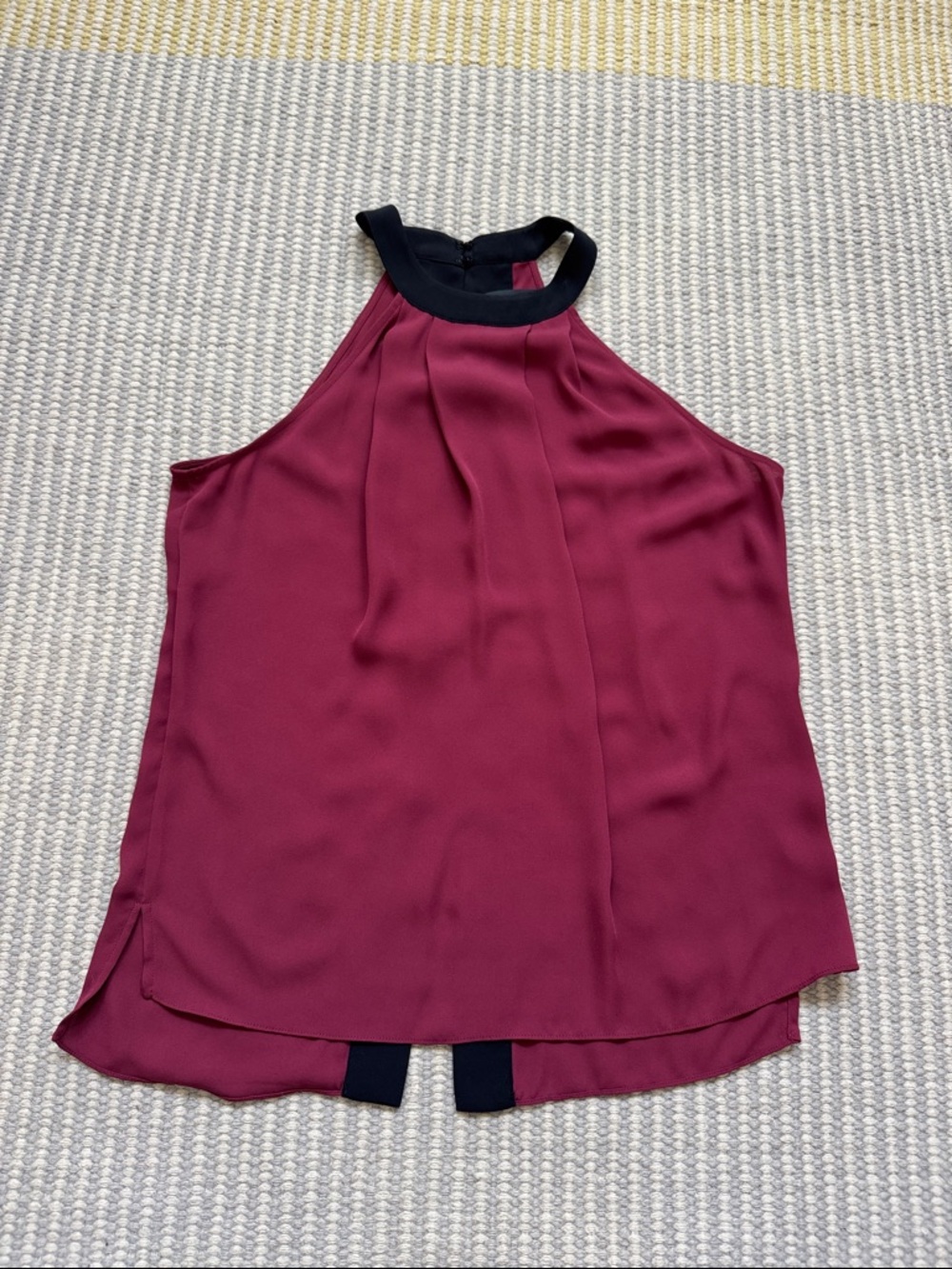 Trouve Wine Halter Tank with Black Neck Trim